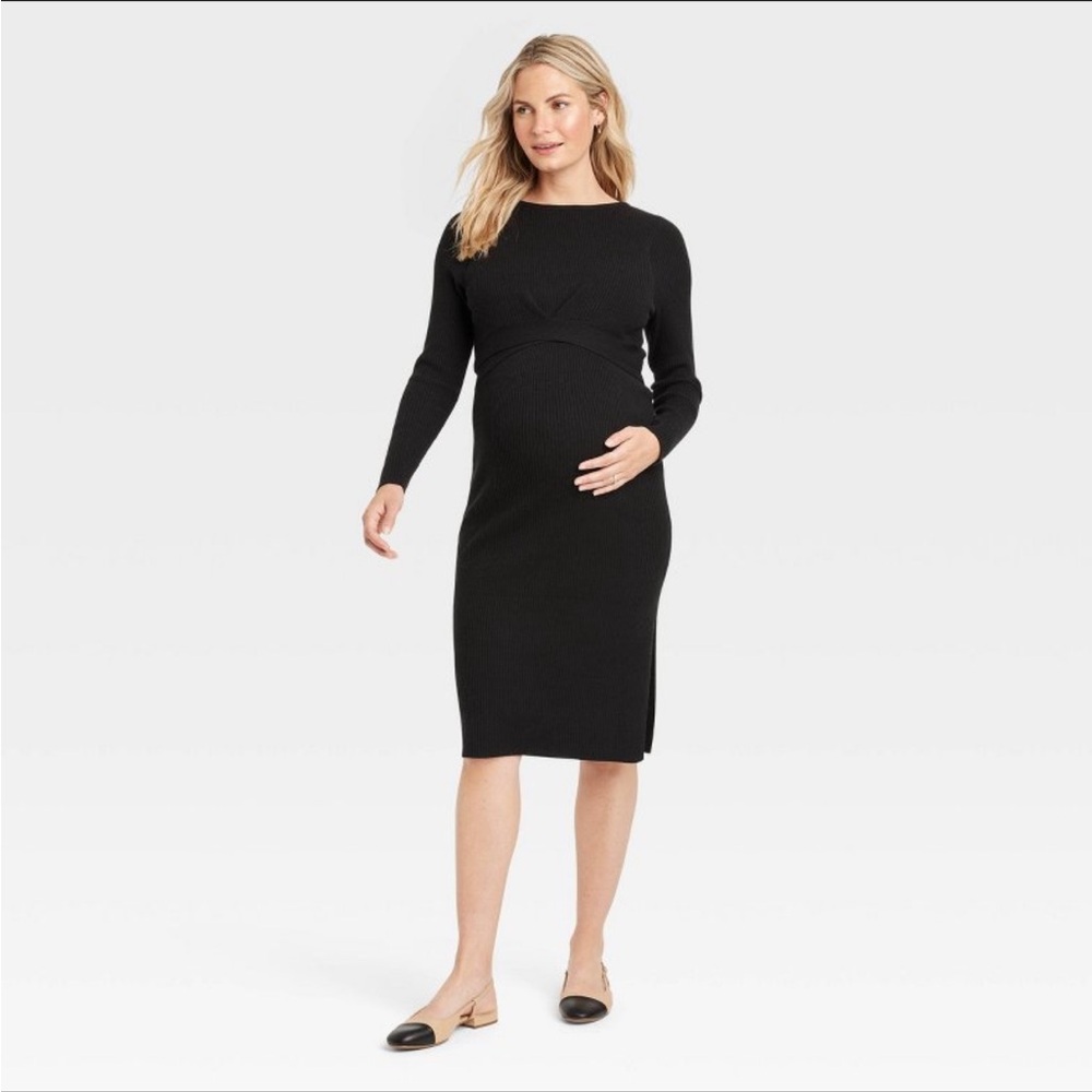 Maternity Long Sleeve and Skirt matching ribbed set, Soft and Stretchy!